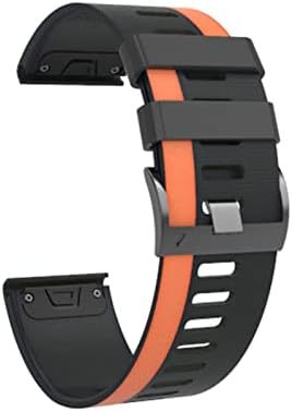 Bdnjn 22 26 mm šarene trake za sagledavanje brzine za Garmin Fenix ​​7 7x Silikone Easyfit Watch Wristband
