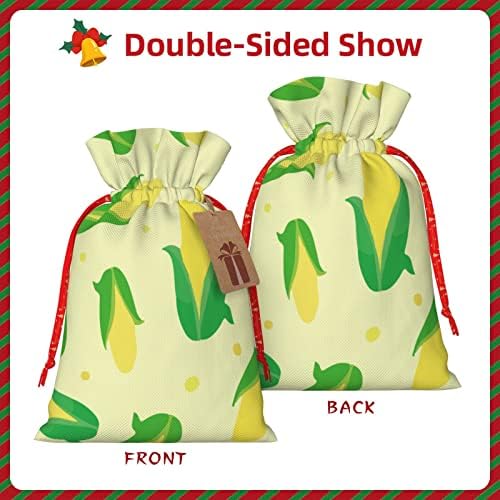 Zelene ukusne kukuruzne vrećice za božićne poklone, vrećice za zamatanje božićnih poklona, vrećice za zamatanje darova srednje veličine