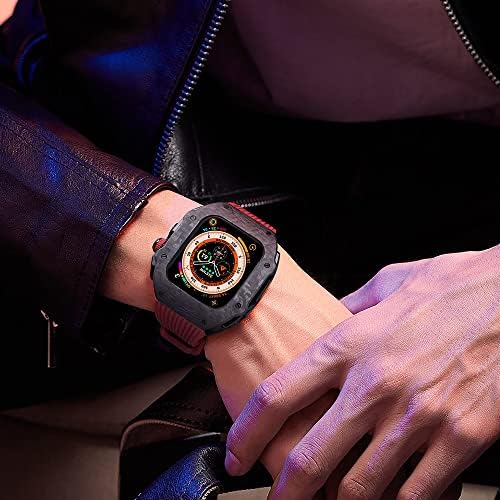 Zedevb komplet za modifikaciju luksuznih modifikacija za Apple Watch 8 Ultra 49 mm Fluorinska gumena kolica od karbonskih vlakana za