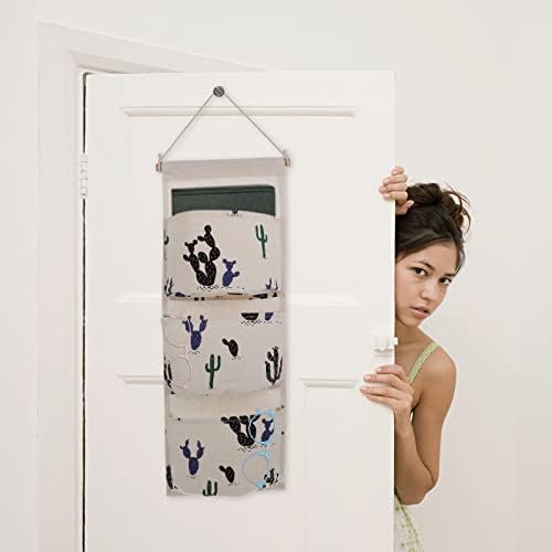 Za kućnu pohranu posteljine s uzorkom višekratna vrata za namirnice zidni džep za donje rublje za kupaonicu viseći korisni džepovi