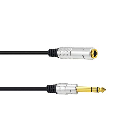 Poyiccot 1/4 inčni produžni kabel, 6,35 mm 1/4 inčni muški do ženski stereo kabel za produženje gitare za slušalice, kabel za produženje