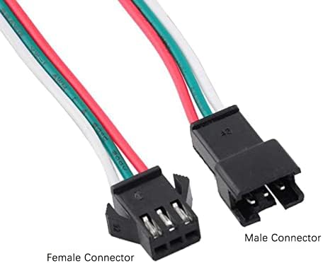 Dimall 10 parova JST SM 3 PIN konektora kabel za WS2812 WS2812B LED traka, 15cm/5,9 inča dužine ženskog muškog utikača LED žica