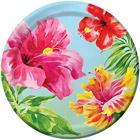 Kreativni dizajn papirnatih desertnih tanjura za 8 osoba, Nebeski hibiskus