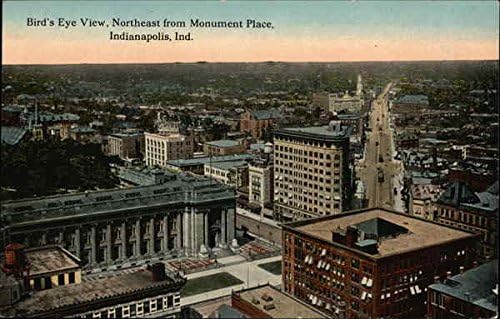 Ptičji pogled na oči, sjeveroistočno od spomenika Place Indianapolis, Indiana u originalnom antiknom razglednica