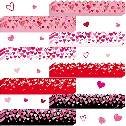 79 stopa Valentinovo srce biltena na ploči Ogranična naljepnica 80 komada crveno ružičasto bijelo ljubavno srce ravno naljepnica s