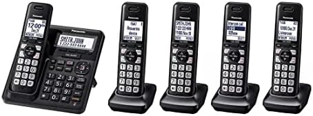 Panasonic bežični telefon sa sustavom odgovornice, dvojezičnim ID-om pozivatelja i Advanced Call Block System DECT 6.0 5-HANDSET