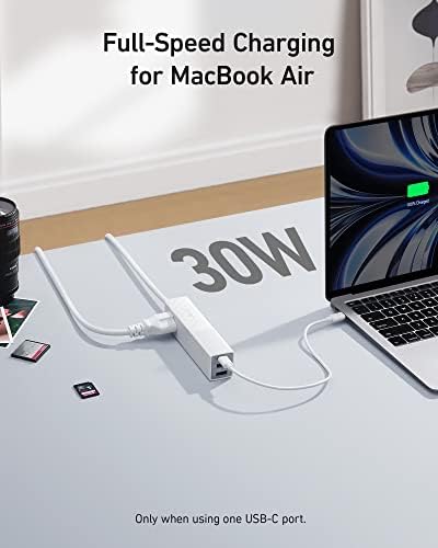 Anker Power Strip s USB C, PowerCube s 3 prodajnih mjesta i 30W USB C, 5ft produžni kabel i traka za putničke snage USB C, Anker 511