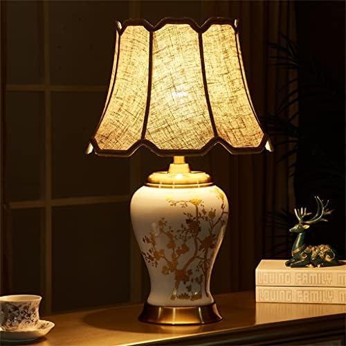 Lllly retro platina keramička stolna svjetiljka spavaća soba noćna lampica LED dekoracija lampica atmosfera gumba noćno svjetlo