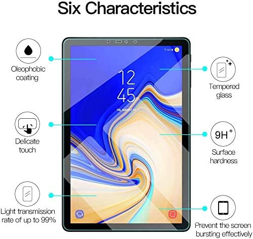 Tantek [Zaštitnik zaslona s 2 paketa za Samsung Galaxy Tab S4 10,5 inč 2018, SM-T830/T835/T837 model, film od kaljenog stakla, Ultra