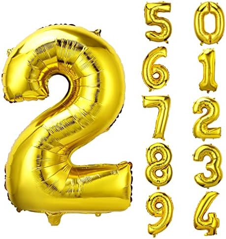 AIEX zlatni broj baloni 28 inča, na napuhavanje velikih folija balona baloni za rođendanske zabave ukrasi