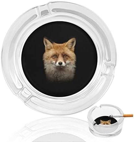 Crvena lisica lice cigarete staklene pepeljare okrugli držač za pušenje pepela ladica za kućni hotel stol gornji ukras