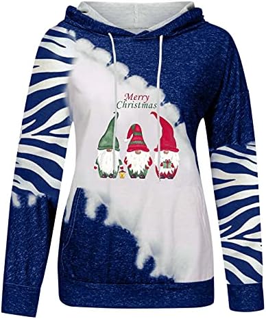 Božićne majice za žene Santa snjegović s džepom na vezanje Tinejdžerska majica Božićni jedinstveni vrhovi klasičnog kroja