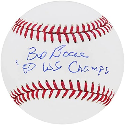 Bob Boone potpisao Rawlings MLB bejzbol w/80 WS Champs - Autografirani bejzbols