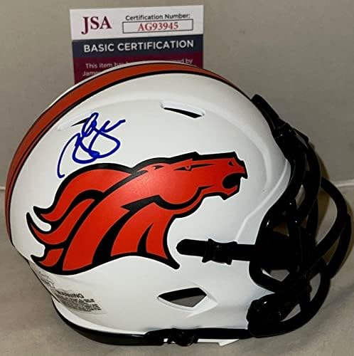 Brian Griese potpisao je mini kacigu Denver Broncos moon eclipse s autogramom u Mumbaiju-NFL Mini kacige s autogramom
