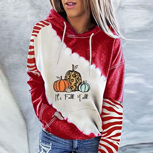 Ženske kapuljače Halloween Skeleton Print Twichirt dukserice dugih rukava pulover ležerni labavi vrhovi s kapuljačom s kapuljačom