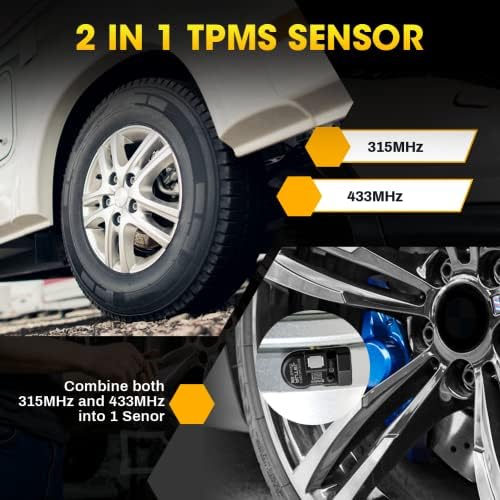 Autel TPMS senzor MX-senzor senzor tlaka guma senzor 2 u 1 TPMS senzori 315MHz 433MHz, zamijenjeni OEM senzori za gumene gumene gumene