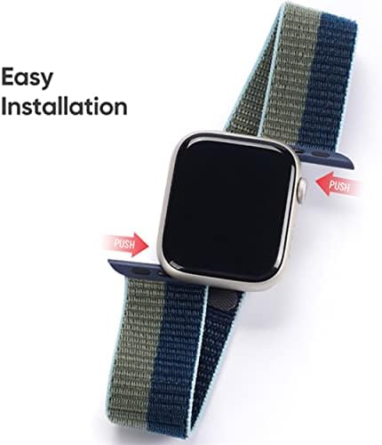 Aunhiru 22 mm prozračna tkanina najlon Sport Sport Watch bendovi, lagani najlonski narukvica za Apple Watch