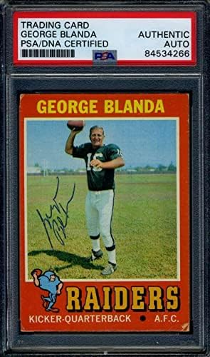 George Blanda PSA DNA Vintage potpisan 1971. Topps Autograph - Nogometni pločasti vintage kartice