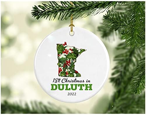 Novi dom božićni ukras 2022 Duluth Minnesota Prvi Božić u našoj novoj kući Housewarding Holiday Poklon Priličan rustikalni Božić u