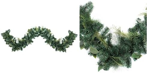 9 'IZVRŠENO zeleno lišće i grana igle Božićni vijenac - ONLET - CC