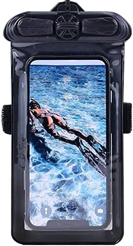 Torbica za telefon Vaxson crne boje, kompatibilan s vodootporan slučajem Motorola Moto G5 Plus Dry Bag [Nije zaštitna folija za ekran]