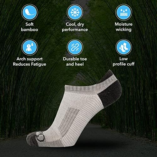 Hladne dječake bambusove čarape za gležnjeve 2 para - vlaga za čišćenje tab čarapa prozračna atletika no show nisko izrezana čarapa