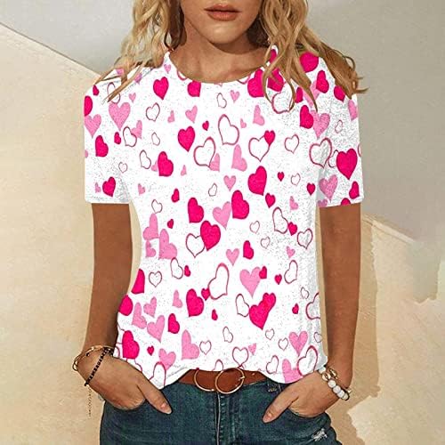 Košulja za vrat posade Žene jesen ljetna odjeća Trendi kratki rukavi Pamuk grafički brunch Top majica za žene F5 F5