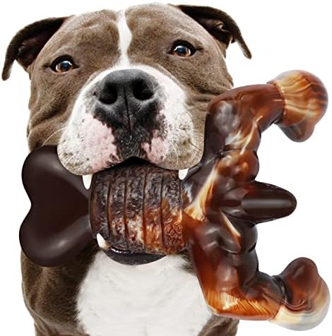 Igračke za žvakanje pasa za agresivne žvakače neuništive igračke za pse s okusom prave slanine, žilava igračka za žvakanje kostiju.