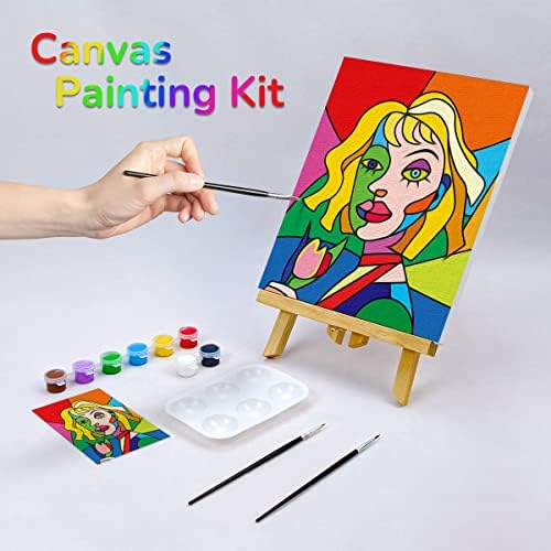Vochic Canvas Painting komplet unaprijed nacrtano platno za slikanje za odrasle zabave sets boja i gutljaj za zabavu 8x10 platna za