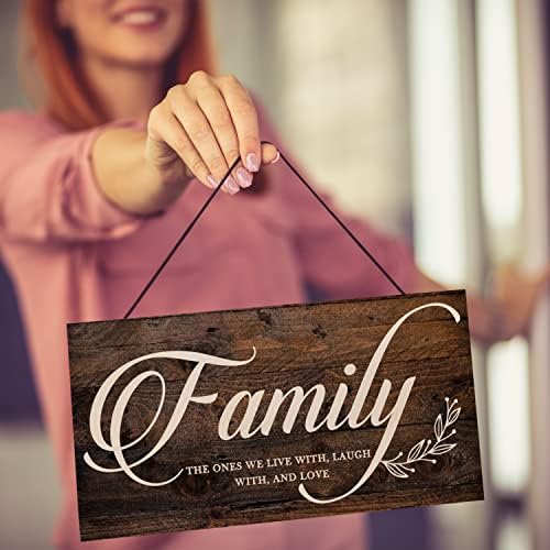 Obiteljski drveni znakovi za poklon - Drveni darovi za ukrašavanje drvenih ploča - Familia Wood Sign Plak Jedinstvena kuhinja zidna