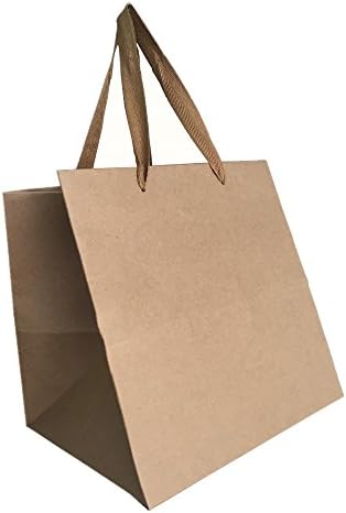 Poklon vrećice s ručkom za kupovinu kraft papira za pakiranje od 13.13.13 inča