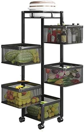 JYDQM višeslojni kuhinjski stalak za odlaganje stalak za povrće i voćne košarice Kolica multifunkcionalnog stalak za skladištenje kuhinje