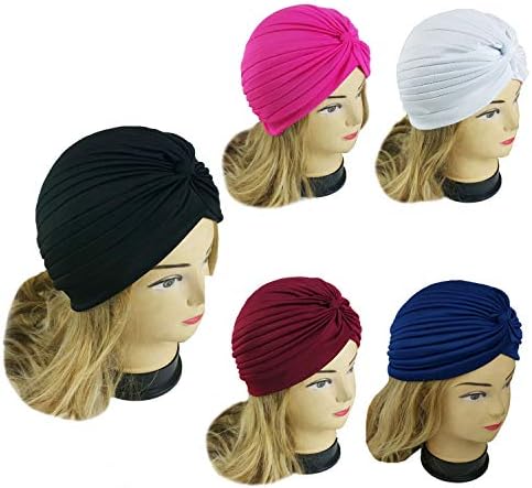 5 ženski elastični turban Kemoterapeutska kapa za glavu
