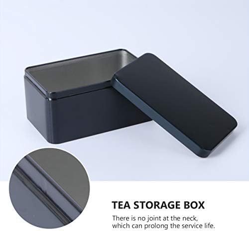 Pravokutna kutija od limene kutije; prazni spremnici od limene kutije prijenosni spremnik za čaj s poklopcem kućna kutija za spremanje