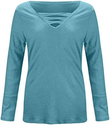 Ženski zimski džemperi 2023 Košulje gumb dolje Osnovni rebrasti pleteni majice modna casual pulover tunika