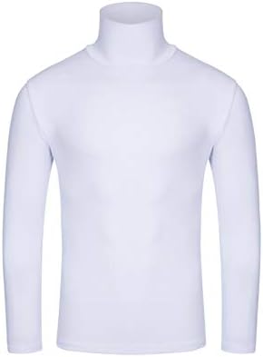 Wocachi muški casual tank fit turtleneck majice dugih rukava Osnovni pulover toplinski rublje vrhove kornjače za muškarce