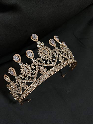 Tijare i krune princeze s rhinestones traka za glavu za žene kristalne krune kraljice nakit za kosu za rođendan, vjenčanje, maturalnu