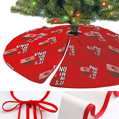 To je u mojoj DNK meksičkoj zastavi božićno drvce suknje meka plišana crvena prekrivena za božićne zabave svečane ukrase na otvorenom