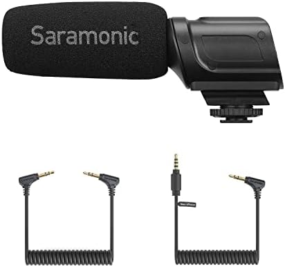 Shotgun Microphone za pametni telefon za pametni telefon, Saramonic SR-VM1 kardioidni kondenzator MIC s filtrom s niskim kulturom za