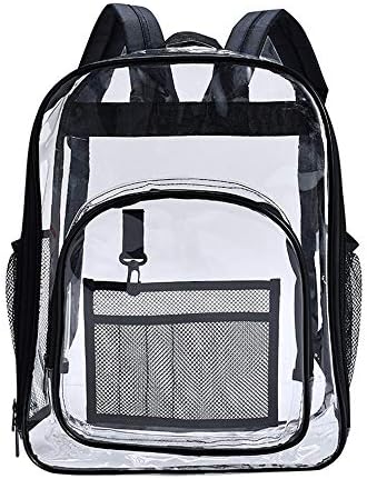 PVC prozirni ruksak za teške uvjete rada prozirni prozirni ruksak odobren za stadion s ojačanim zamkama za školu, posao, sport