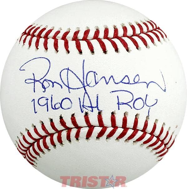 Ron Hansen Autografirani službeni bejzbol u glavnoj ligi upisani 1960. Al Roy - Autografirani bejzbols