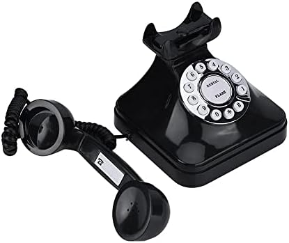 Lhllhl vintage fiksni telefon retro stil staromodni telefonski telefonski telefon multifunkcionalna flash redicijalna rezervacija broja