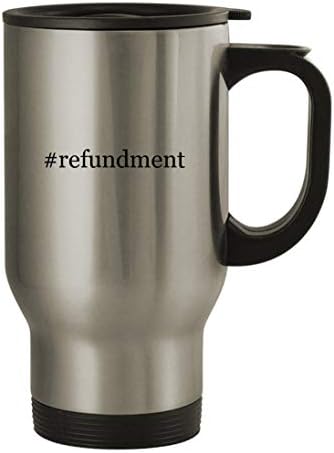 Knick Knack pokloni Refundment - Putnička šalica od nehrđajućeg čelika od 14oz, srebro