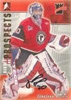 Jonathan Boutin Quebec Remparts - QMJHL 2005 U igri Heroes and Prospects Autographd Card. Ovaj predmet dolazi s potvrdom o autentičnosti