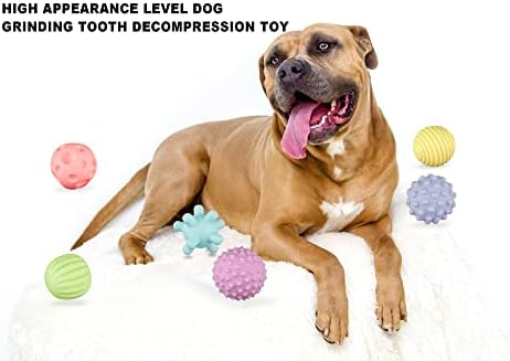 Yarchonn Squaky igračke kuglice za pse žvakanje, 6 pakiranja izdržljivih kuglica za žvakanje igračaka, bujne dobro lebde za pse koji