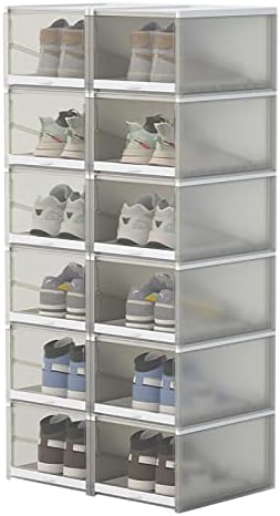 Gmjay kutija za skladištenje cipela bistra plastična sklopiva organizator cipela za kućni prijenosni spremnik za spremanje kanti za