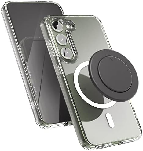 Očekivani magnetska kućišta i prianjanje - dizajnirani za Samsung Galaxy S23 - zaštitni jasni futrola s uklonjivim držačem telefona