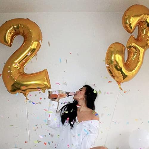 40 -inčni zlatni broj 3 balon, divovski baloni 3 folije Mylar Jumbo Digital Balloon za 3 godine stari baloni rođendan, tri Rex rođendanske
