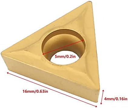 10pcs zlatne karbidne ploče, trokutasta oštrica od volframovog čelika od 16 9304, CNC alat za okretanje, CNC tokarski umetak za okretanje,