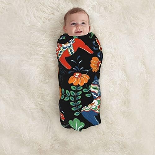Waymay cvijet švedska konja za bebe pokrivač prima pokrivač za novorođenčad kolica za novorođenčad
